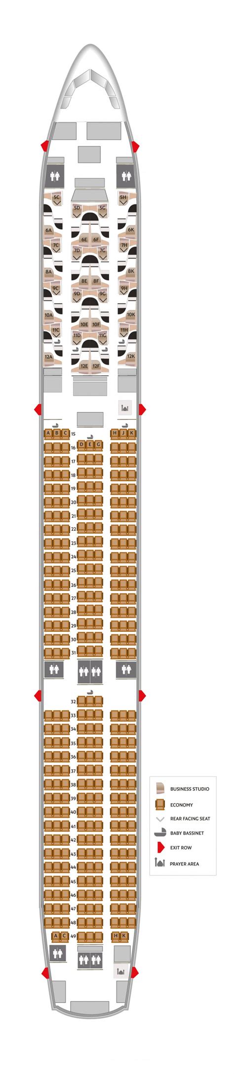 seat map etihad 787-10